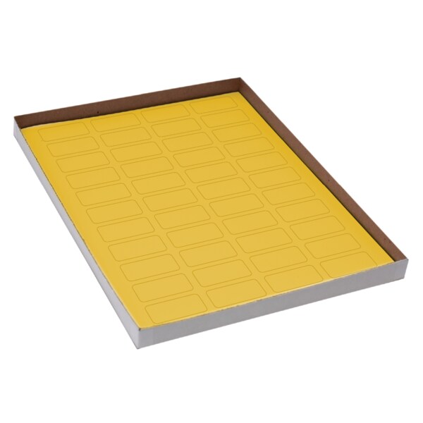 Patient Charge Laser Sheet - 44 labels/sheet 13/16" x 1-7/10" Yellow